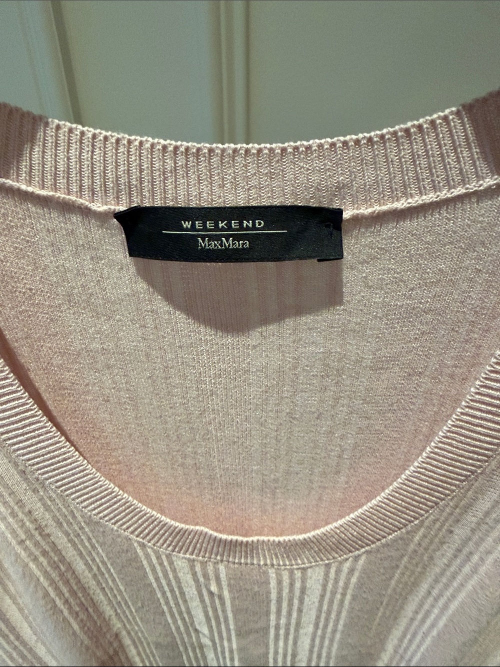 Weekend Max Mara Light Pink Ribbed Scoop Neck Tank - Picture 3 of 3